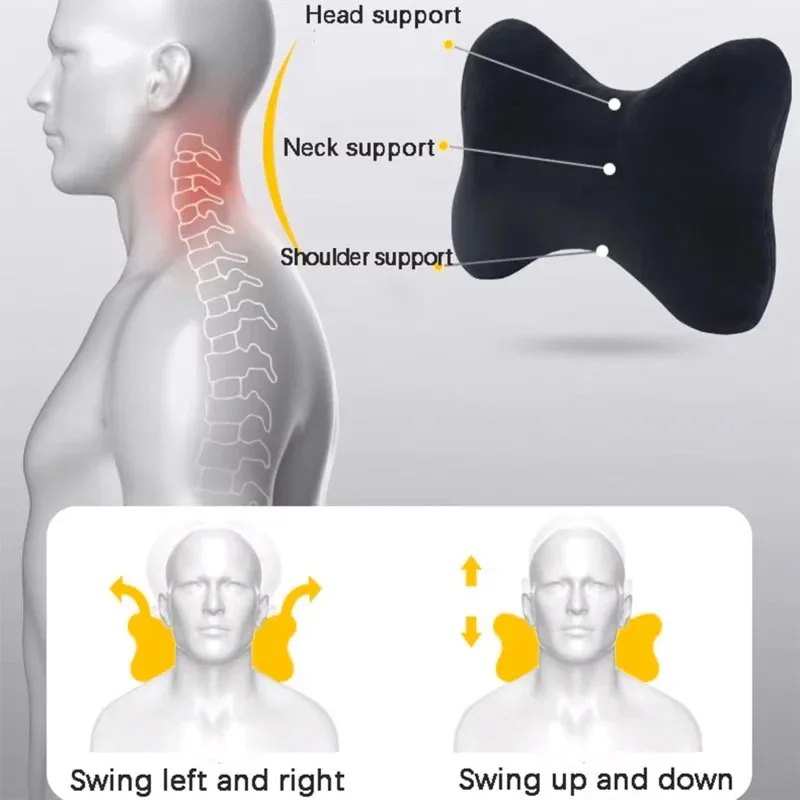 Car seat headrest neck support cushion for Volkswagen R Rline Golf Tiguan Polo CC Passat B7 R36 Scirocco T5 Beetle Golf
