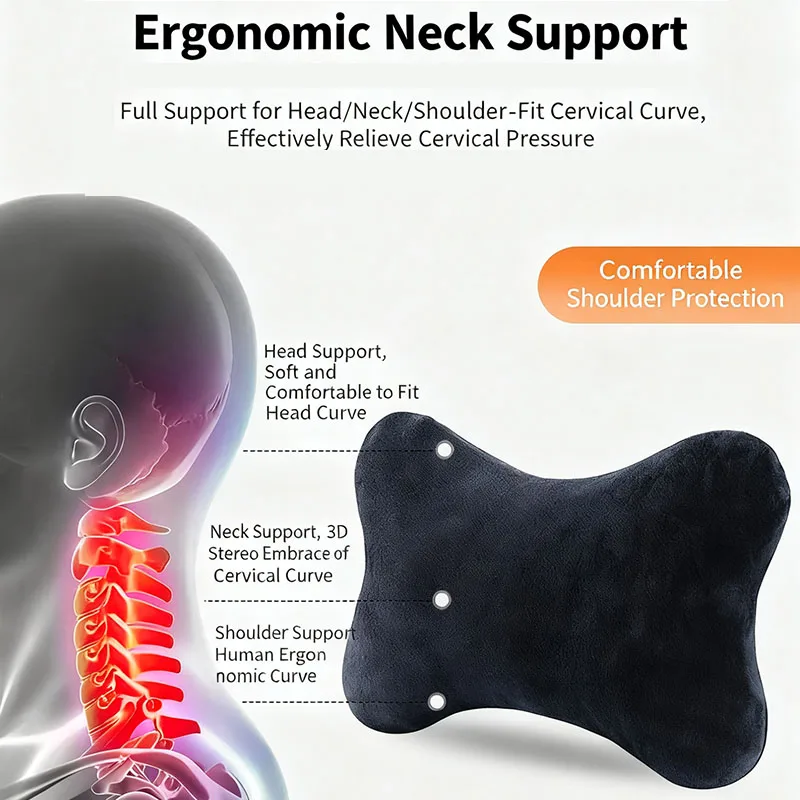 Car seat headrest neck support cushion for Volkswagen R Rline Golf Tiguan Polo CC Passat B7 R36 Scirocco T5 Beetle Golf