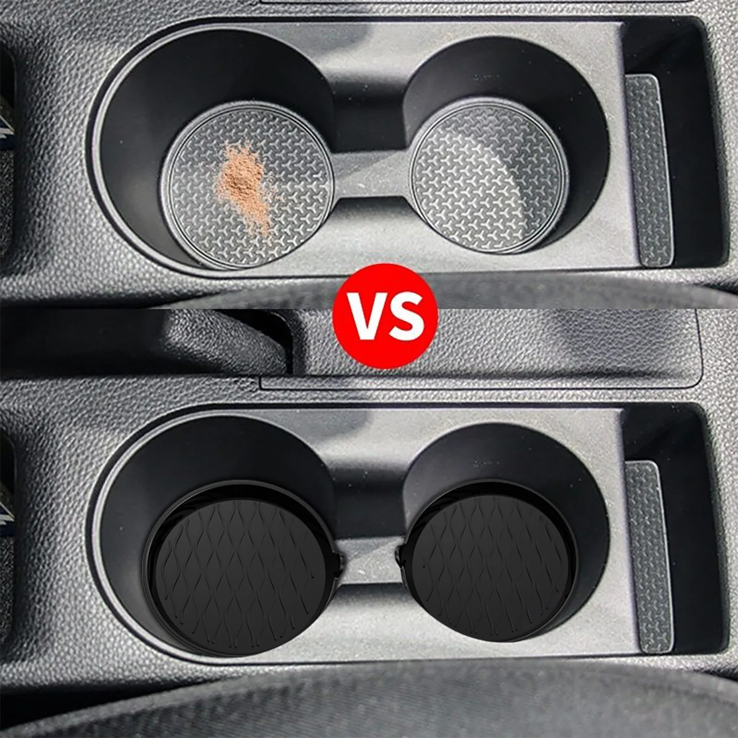 Car Silicone Cup Holder, Universal Round Car Interior Storage Compartment Anti-Slip Mat