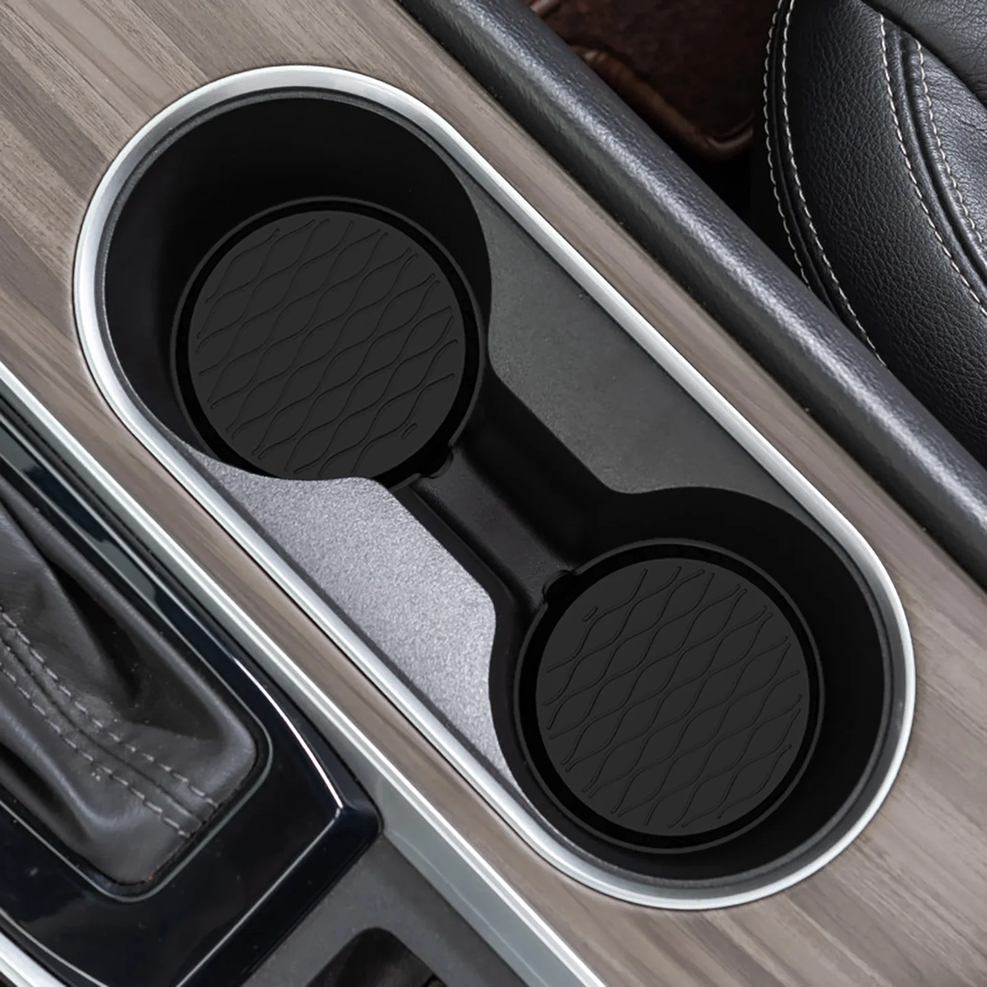Car Silicone Cup Holder, Universal Round Car Interior Storage Compartment Anti-Slip Mat