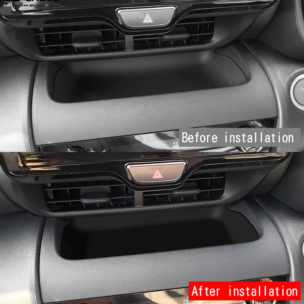 For Toyota Yaris Cross Silicone Mat– Flexible Console Liner for Wireless Charger Pad, Anti-Slip, Noise-Reducing Storage Box