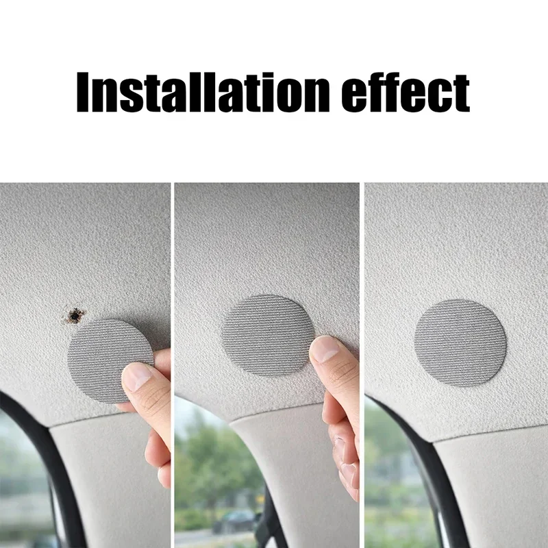 Car Roof Headliner Repair Stickers Self-adhesive Fabric Patches for Cigarette Burn Holes Stains Cover Interior Ceiling Repair