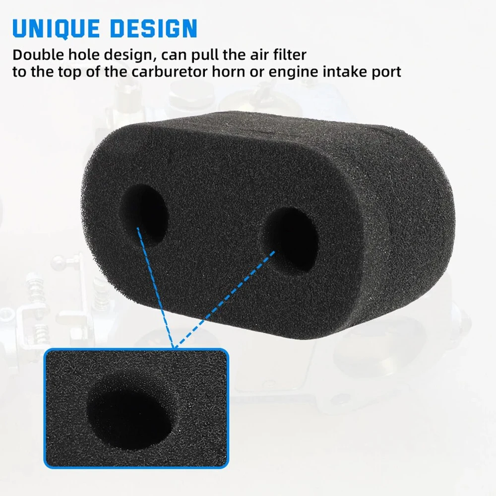 2PCS Foam Carb Sock Air Filters Double Trumpet For Weber DCOE Dellorto Jenvey Carburetor High Flow Intake Filter