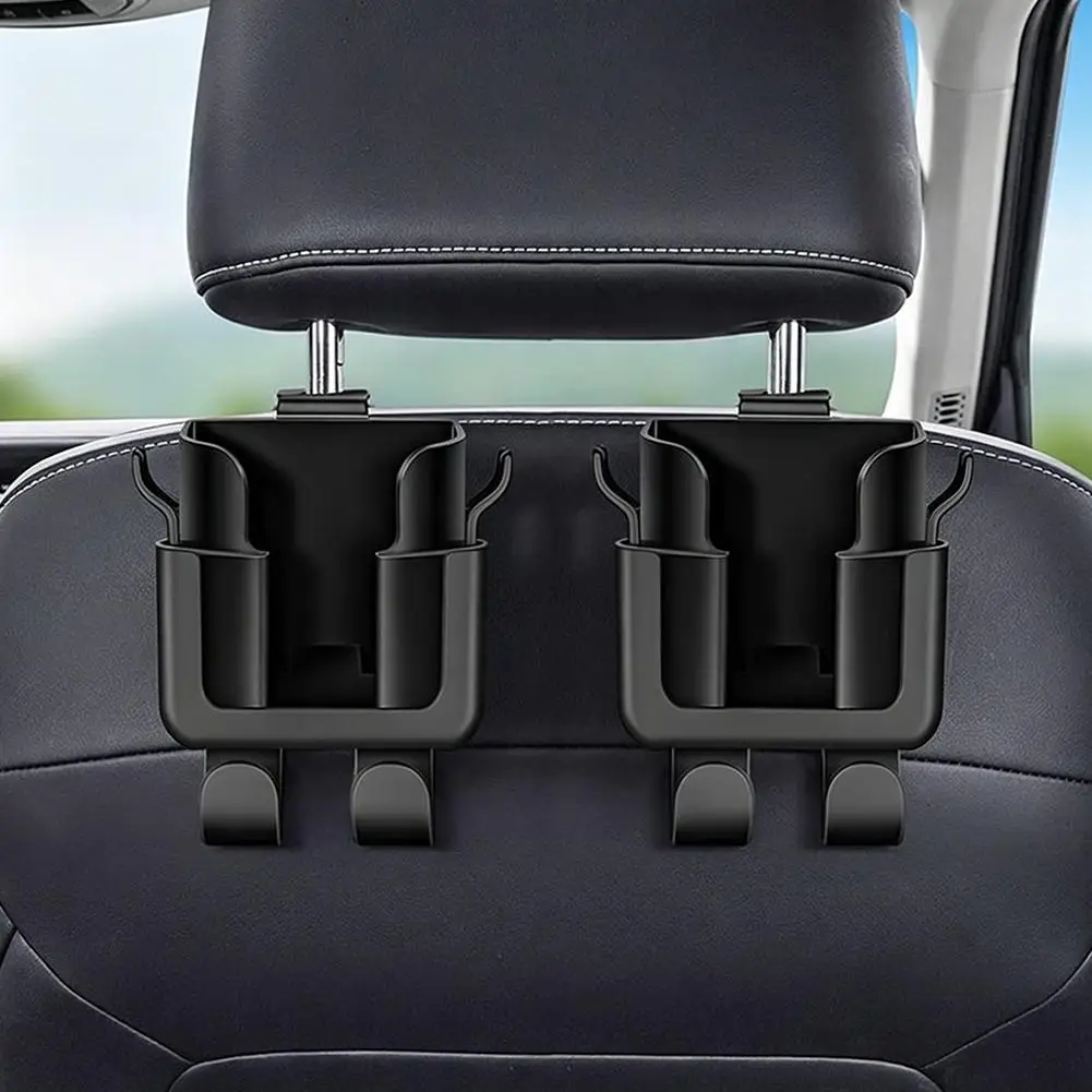 1/2PCS Car Seat Back Storager Hook With Cup Holder Phone Holder Car Headrest Organizer for Drinks, Bags Saving Space