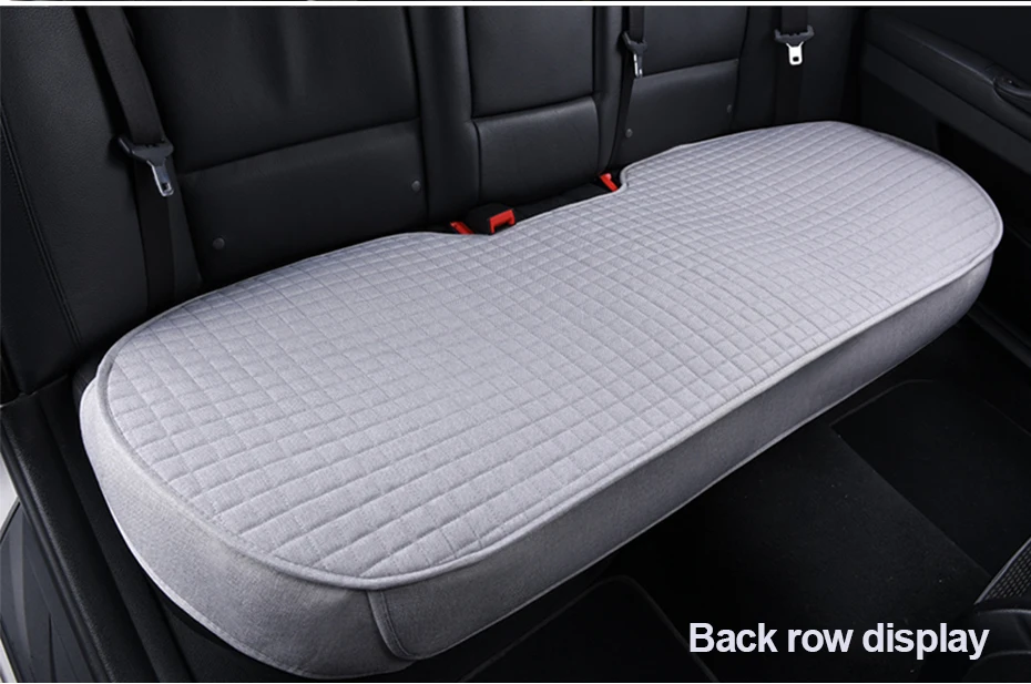 BLALION Summer Cool Flax Car Seat Cover Breathable Fabric Car Front/Rear Seat Cushion Chair Pad Mats for Car Accessories