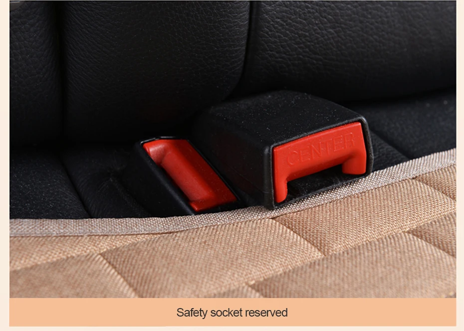 BLALION Summer Cool Flax Car Seat Cover Breathable Fabric Car Front/Rear Seat Cushion Chair Pad Mats for Car Accessories