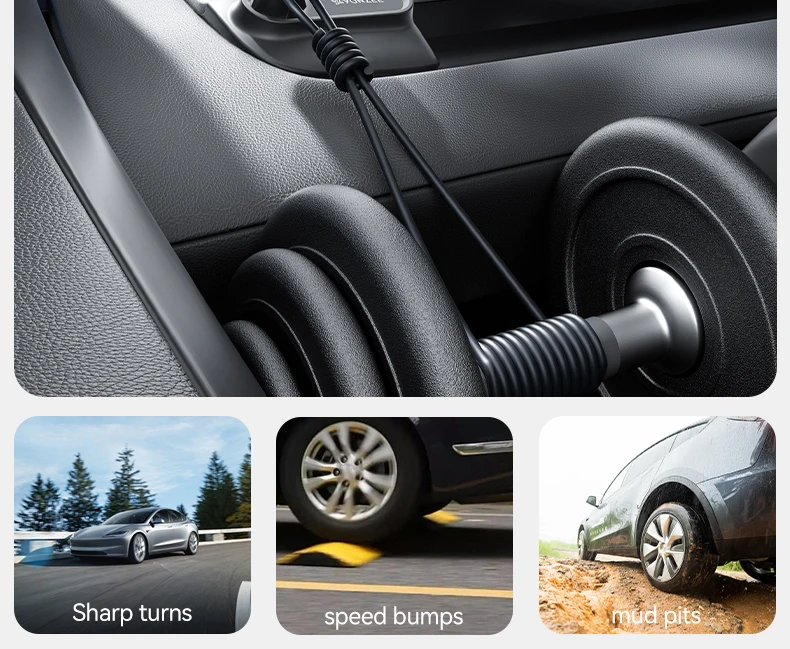 YZ Magnetic Silicone Phone Holder Fit Tesla Model YL Y 3 Juniper Highland Anti-Shake Strong Magnet for iphone 17 16 15 Car Mount