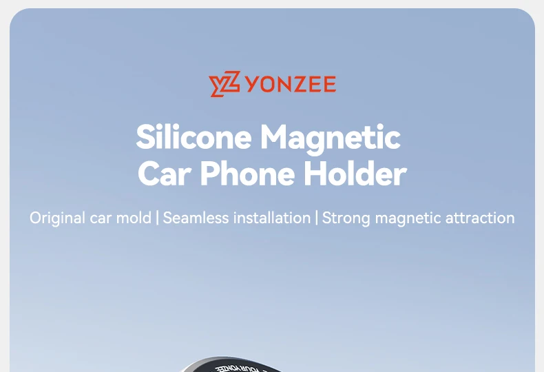YZ Magnetic Silicone Phone Holder Fit Tesla Model YL Y 3 Juniper Highland Anti-Shake Strong Magnet for iphone 17 16 15 Car Mount