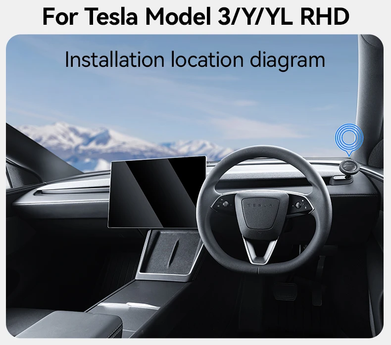 YZ Magnetic Silicone Phone Holder Fit Tesla Model YL Y 3 Juniper Highland Anti-Shake Strong Magnet for iphone 17 16 15 Car Mount
