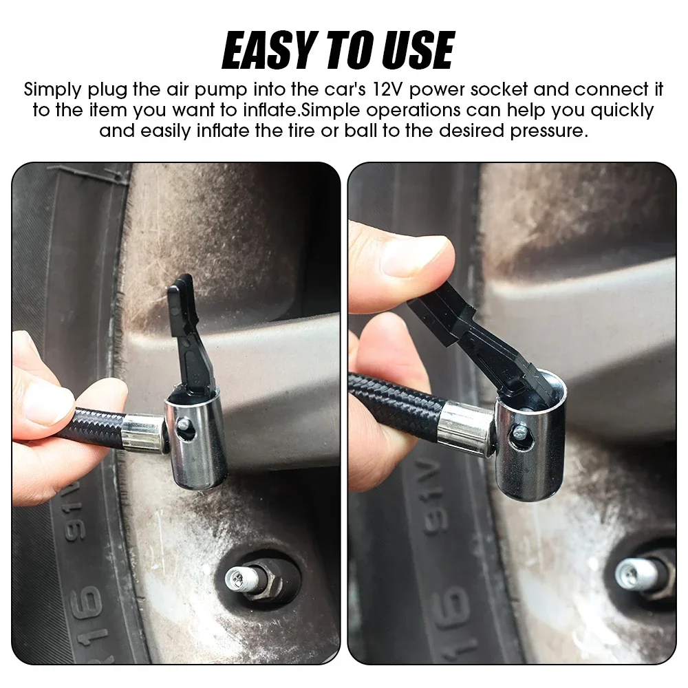 Mini 300PSI 12V DC Car Tire Inflator Air Compressor Cigarette Lighter Fast Inflation Vehicle Accessory