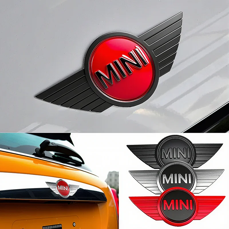 MINI Car Rear Front Hood Emblem Badge Decoration Accessories For MINI Cooper S Works JCW R55 R56 R50 R53 R60 R61 F54 F55 F56 F57