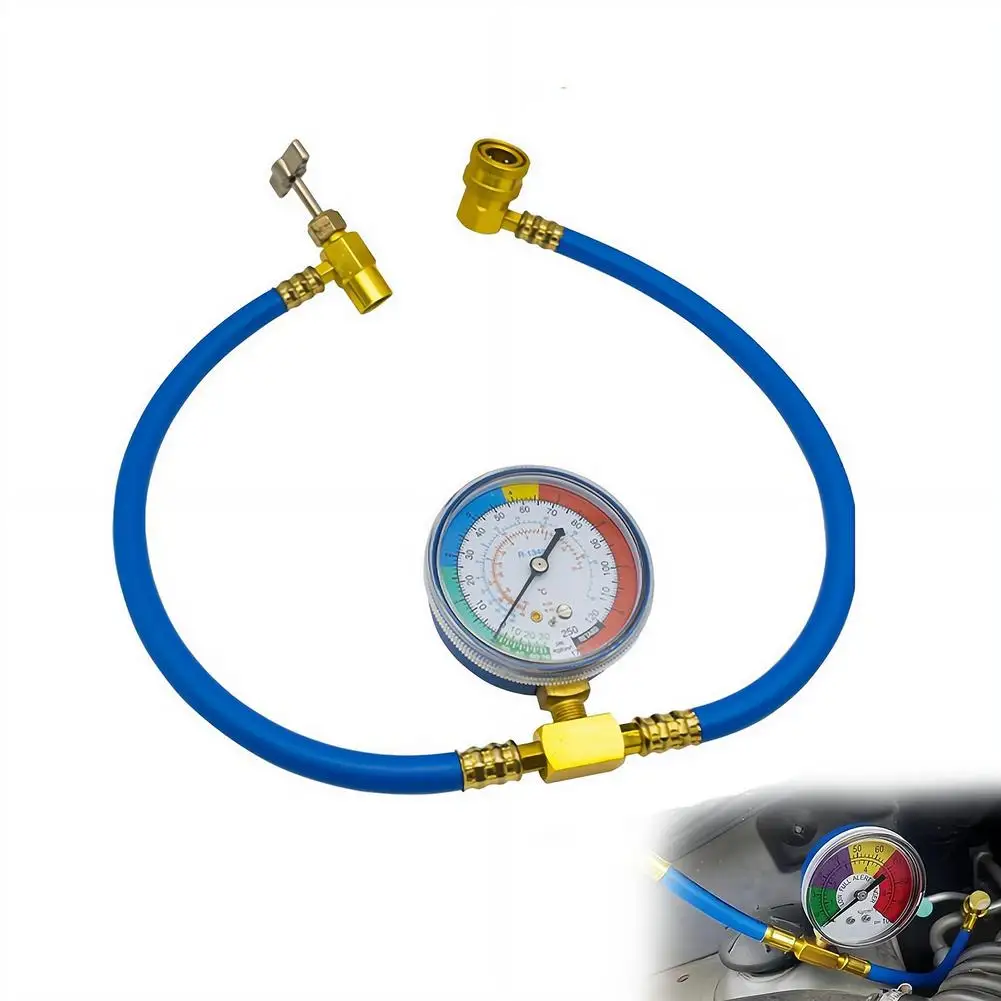 R134A Recharge Measuring Hose Can Tap Gauge Refrigerant Charging Pipe Adapter Air conditioning Car accessories