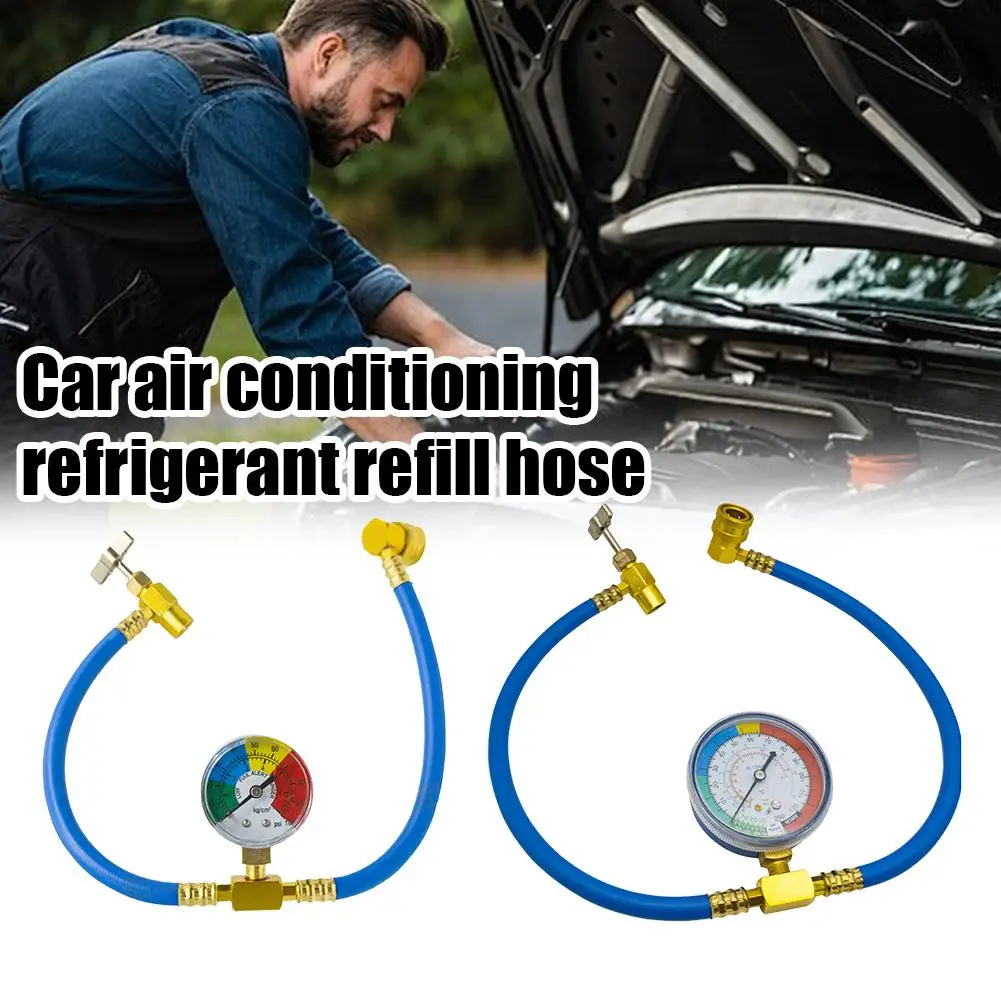 R134A Recharge Measuring Hose Can Tap Gauge Refrigerant Charging Pipe Adapter Air conditioning Car accessories
