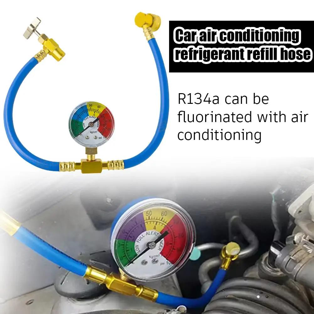 R134A Recharge Measuring Hose Can Tap Gauge Refrigerant Charging Pipe Adapter Air conditioning Car accessories