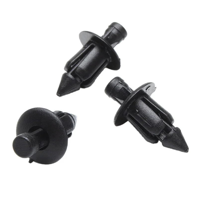 10/20/30PCS 6mm Black Motorcycle Fairing Rivet Clip Fastener For Honda Suzuki Kawasaki Body Panel Trim Parts