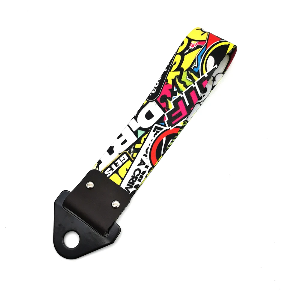 JDM Racing Culture Car Pendant Tow Strap Belt Tow Rope Ribbon Trailer Rope Bumper Towing Strap FOR Red Sun Accessories