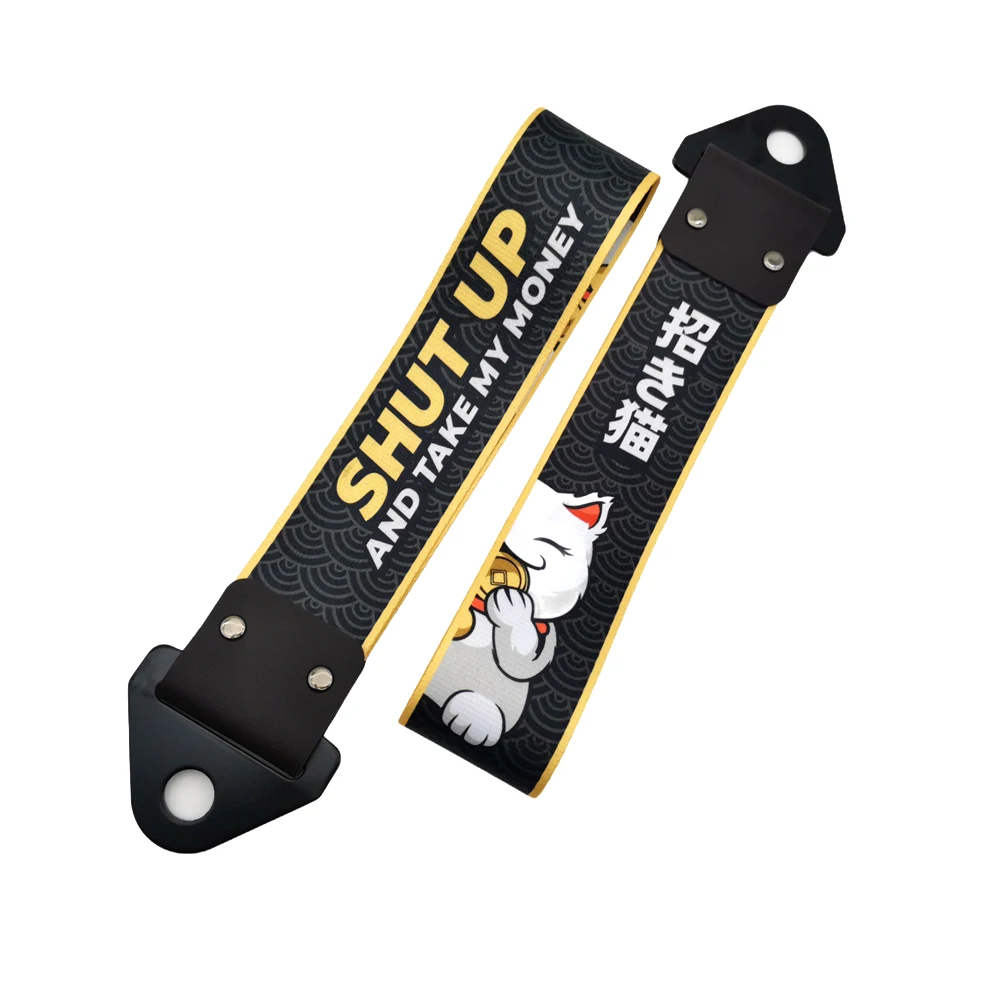 JDM Racing Culture Car Pendant Tow Strap Belt Tow Rope Ribbon Trailer Rope Bumper Towing Strap FOR Red Sun Accessories