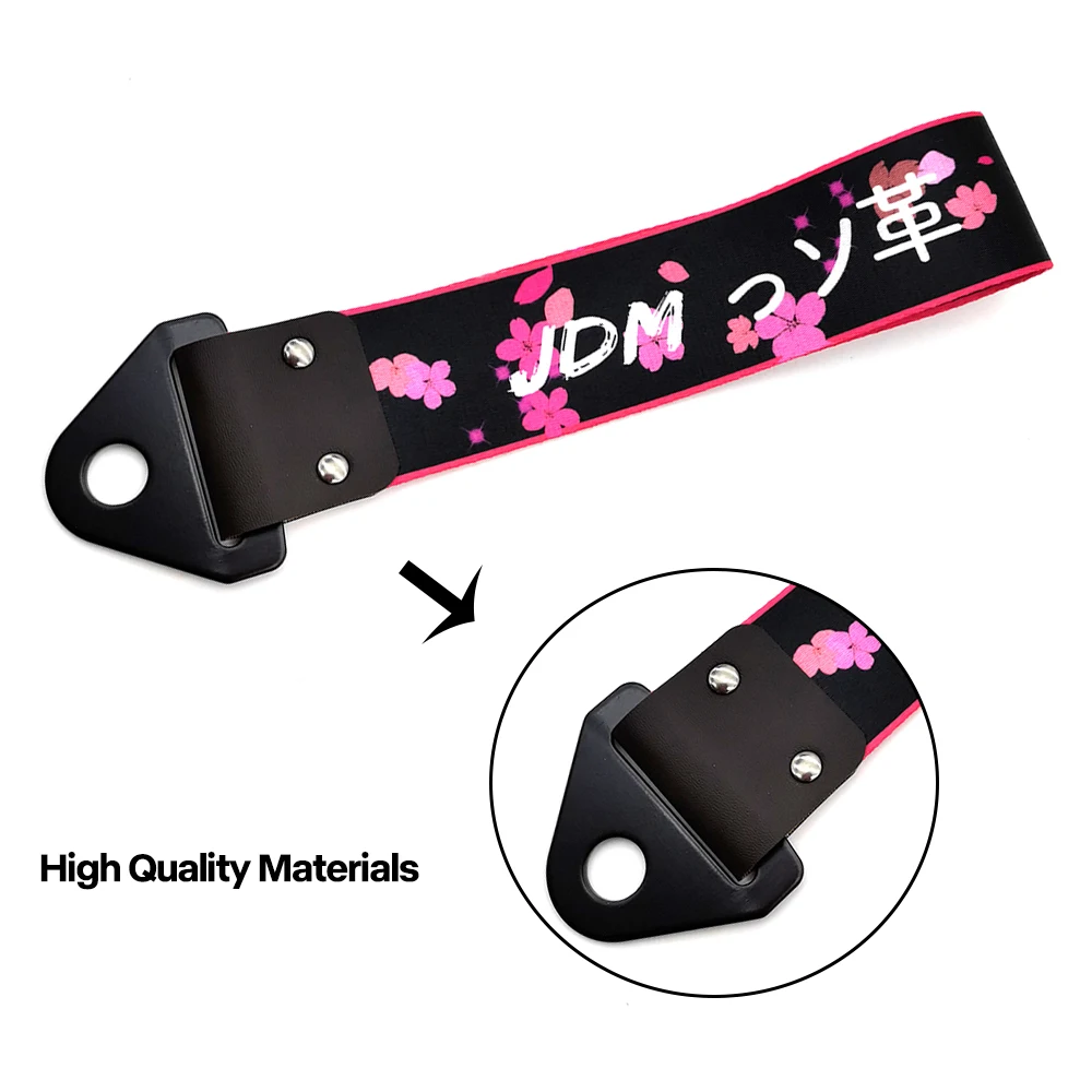 JDM Racing Culture Car Pendant Tow Strap Belt Tow Rope Ribbon Trailer Rope Bumper Towing Strap FOR Red Sun Accessories
