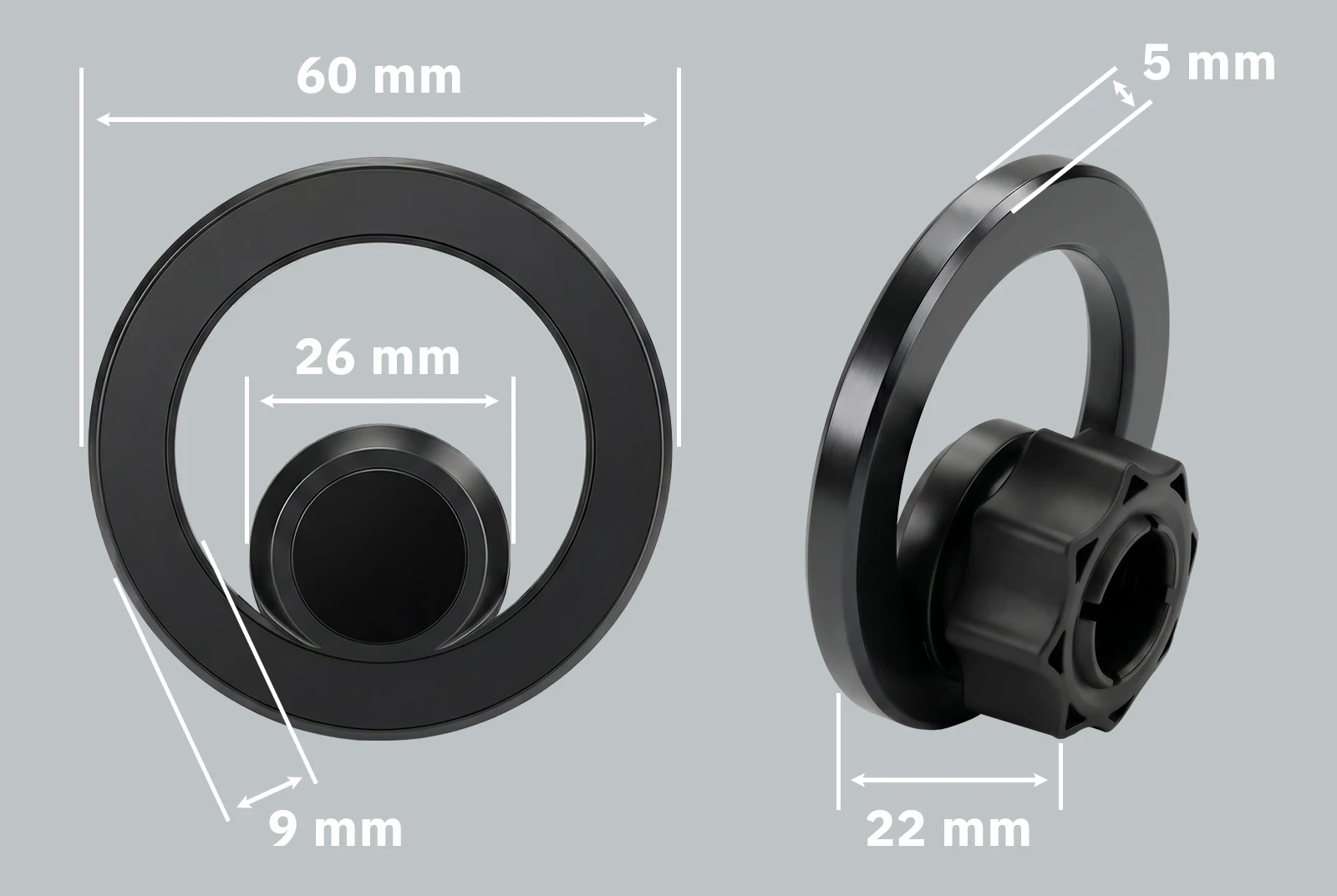 Custom Fit for Audi Q5 SQ5 2018-2023 2024 Magnetic Phone Mount Airflow Cooling Phone Holder 360° Swivel Dashboard Holder Base
