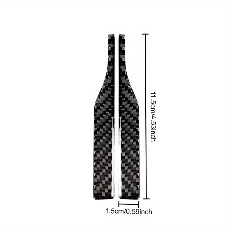 2pc Universal Auto Side Mirror Protector Sticker Carbon Fiber Anti-Collision Anti-Scratch Trim Strip Car Rearview Mirror Decor