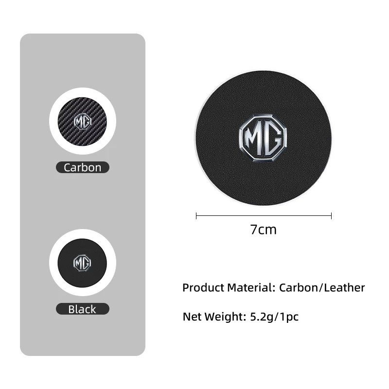 Car Coaster Carbon Cup Drinking Pad Cup Anti-Slip Pad Accessory Pad Suitable for Morris Garage MG ZS 5 7 6 Cyberster MG4 EV ES5