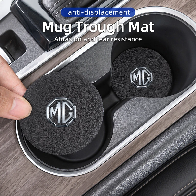 Car Coaster Carbon Cup Drinking Pad Cup Anti-Slip Pad Accessory Pad Suitable for Morris Garage MG ZS 5 7 6 Cyberster MG4 EV ES5