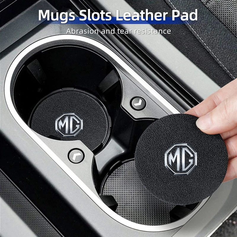 Car Coaster Carbon Cup Drinking Pad Cup Anti-Slip Pad Accessory Pad Suitable for Morris Garage MG ZS 5 7 6 Cyberster MG4 EV ES5