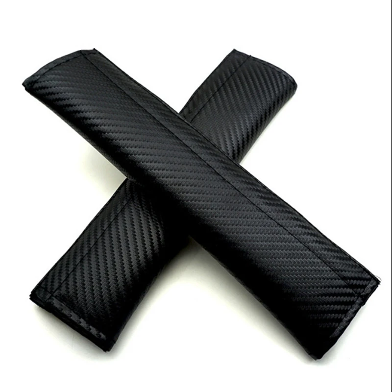 2pcs Carbon Leather Seat Belt Covers Car Accessories For BMW M E39 E46 E90 E60 F10 F20 F30 F34 F01 G20 G30 X1 X3 X5 X6 M3 M4 M5