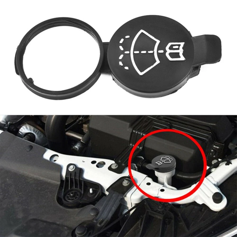 1Pc Black Windshield Wiper Washer Fluid Tank Cap Cover For Chevy Camaro 2010-2016 For Cruze Malibu OE 13227300