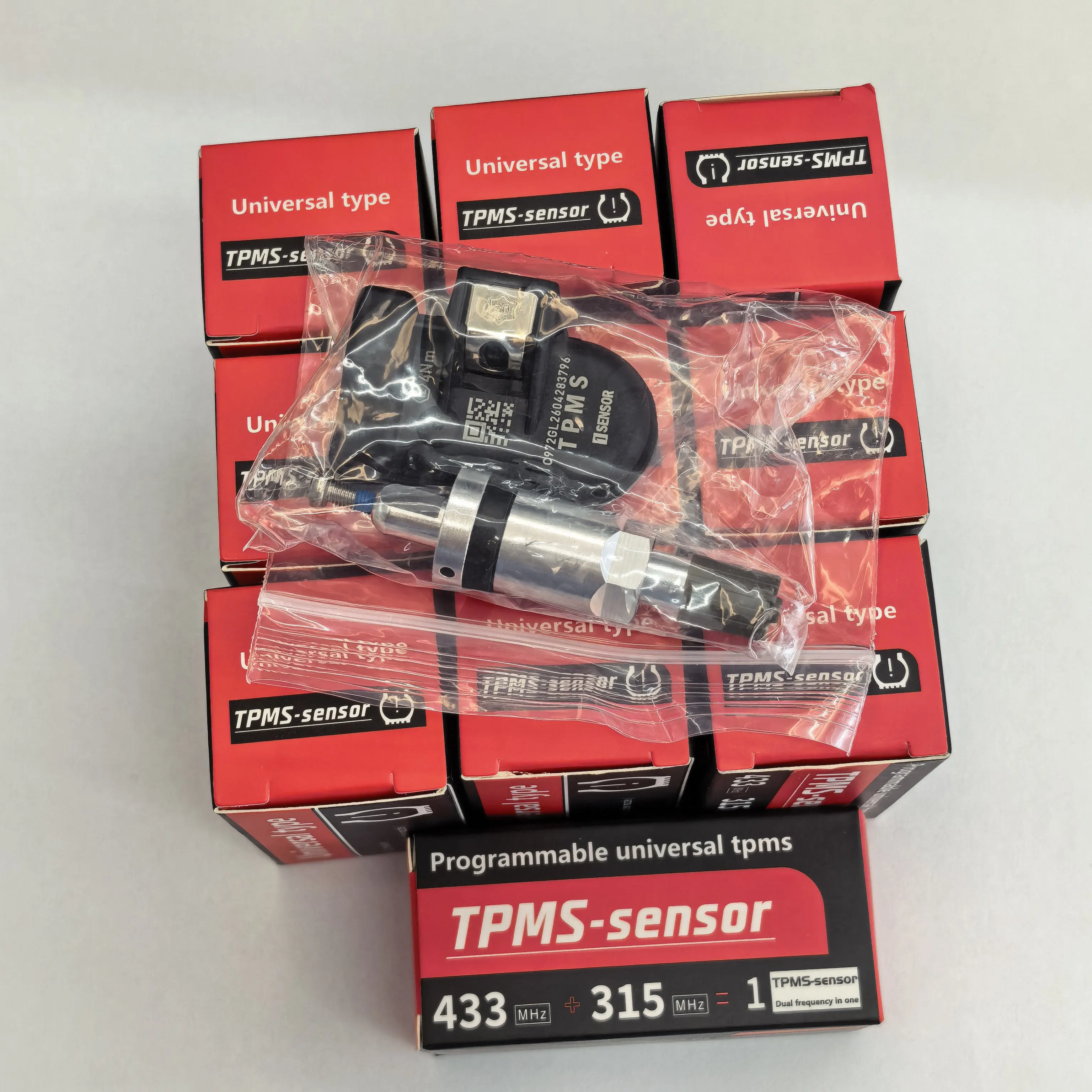 10Pcs Universal TPMS Tire Pressure Programmable Sensor For Tool TS408 TS508 ITS600 315MHZ+433Mhz 2 In 1 Sensor