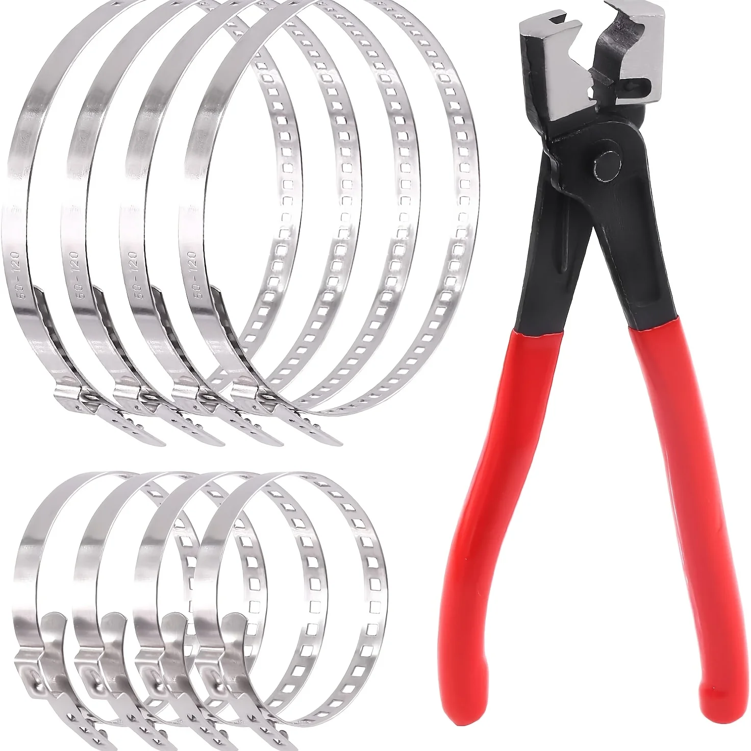 Hose clamp pliers universal CV boot clamp set, rust-resistant and durable, not easy to deform or break, tight and secure installation, compatible with various car models, a must-have hardware accessory for car repair.