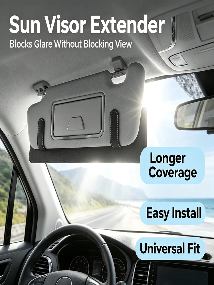 Car Sun Shade Extension Board Car Sun Visor Sunshine Occlusion Extension Anti Glare Eye Protection Universal Parasols