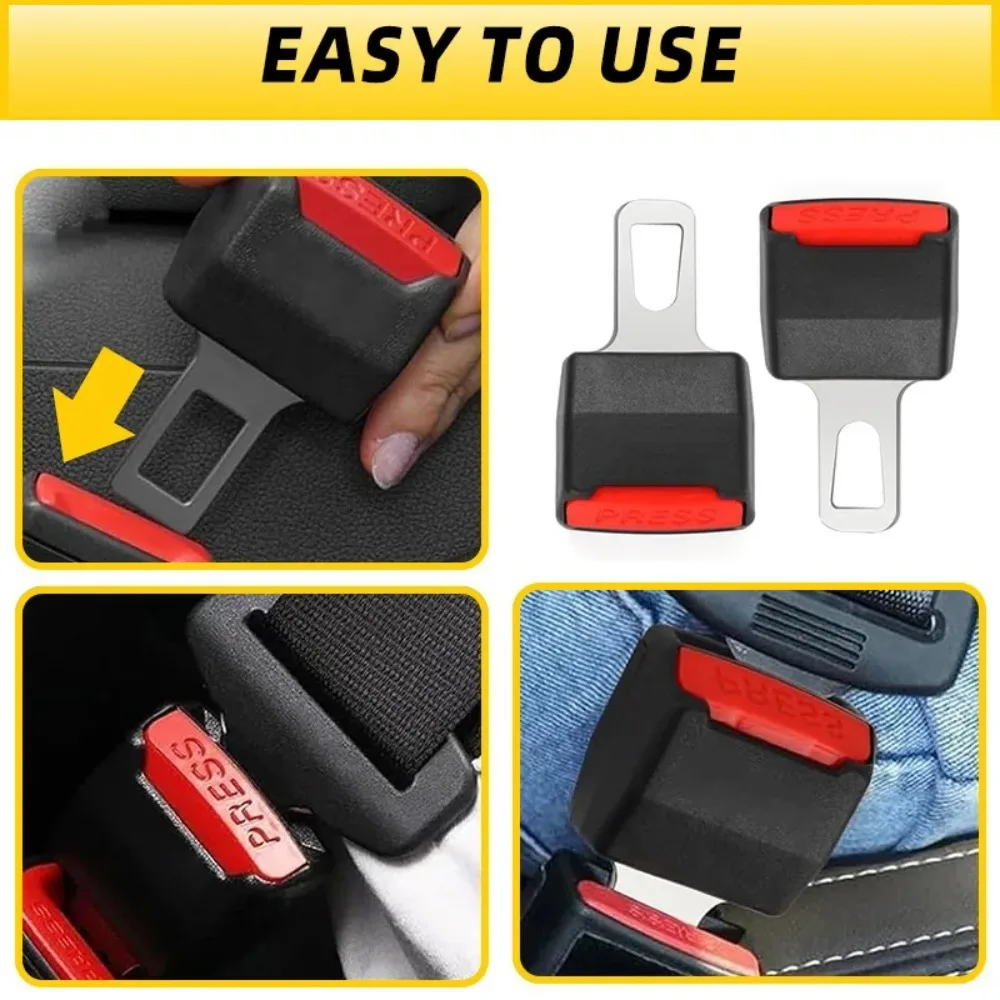4/2/1PCS Car Seat Belt Clip Extender Safety Seatbelt Lock Buckle Plug Just plug and play Insert Socket Extender Safety Buckle