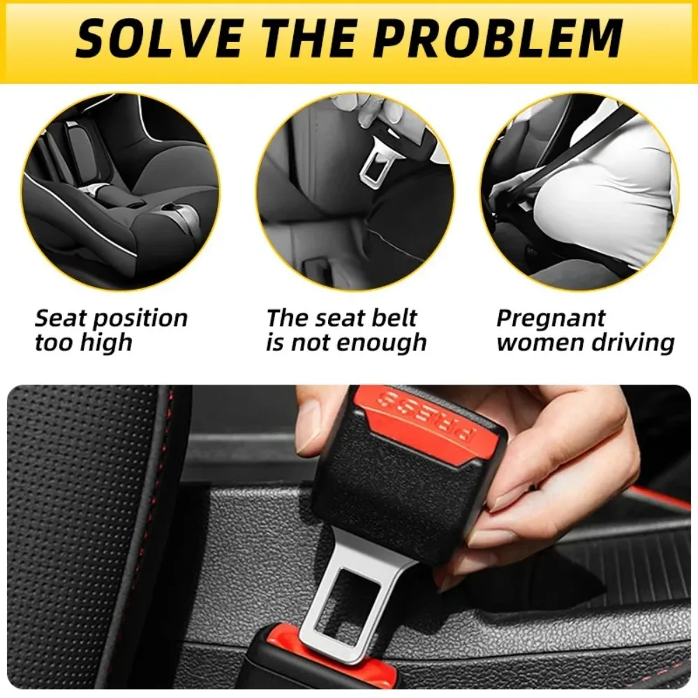 4/2/1PCS Car Seat Belt Clip Extender Safety Seatbelt Lock Buckle Plug Just plug and play Insert Socket Extender Safety Buckle