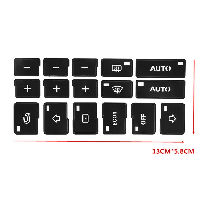 Dash AC Radio Button Repair Stickers Fit 07-14 GMC Avalanche Tahoe Sierra Climate Control Decal Replacement