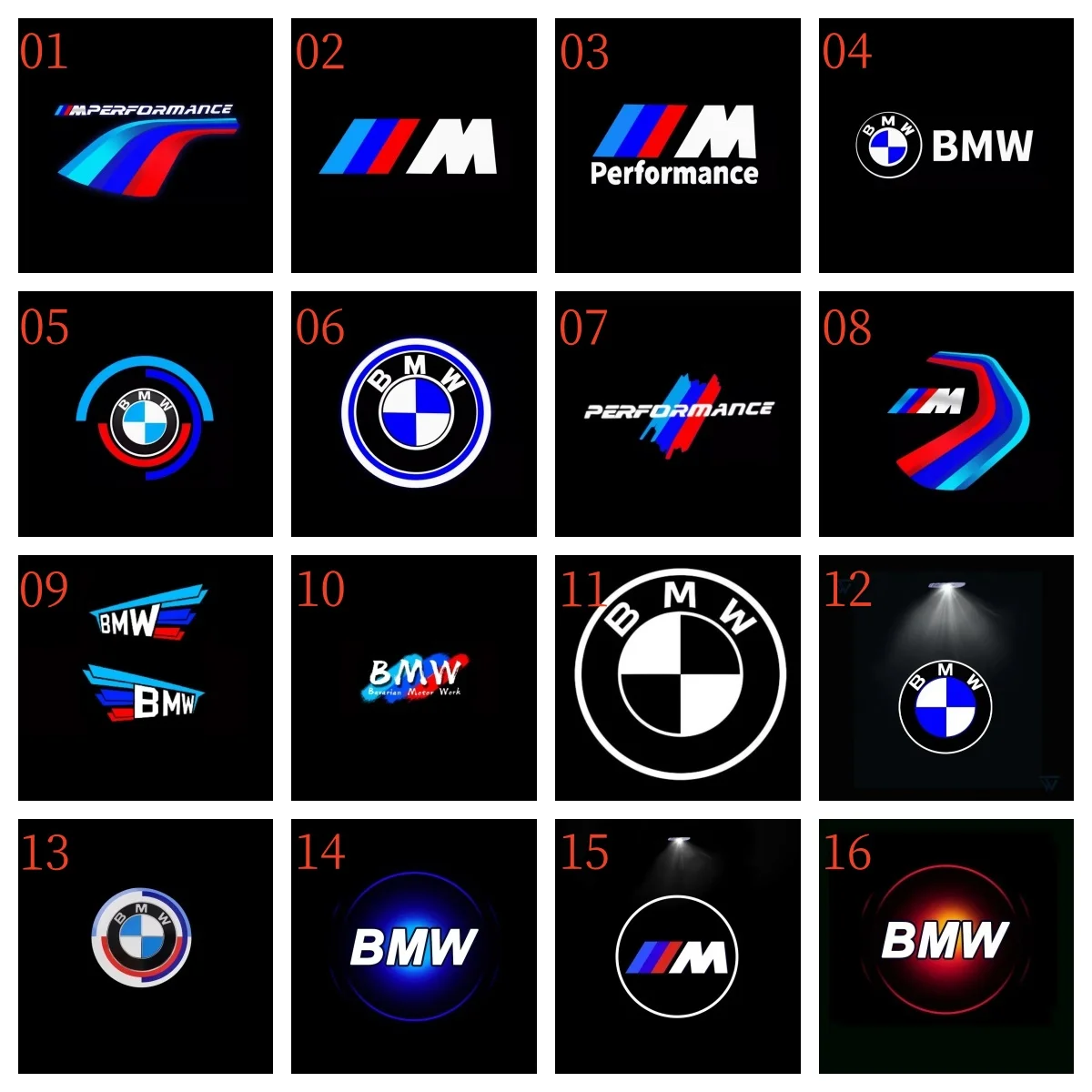 High-definition welcome projection light for car doors For BMW X1 X2 X3 X4 X5 1 2 3 4 5 6 Series F10 F30 F01 F25 F15 E87 E90 E91