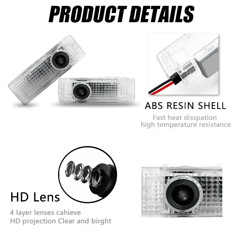 High-definition welcome projection light for car doors For BMW X1 X2 X3 X4 X5 1 2 3 4 5 6 Series F10 F30 F01 F25 F15 E87 E90 E91