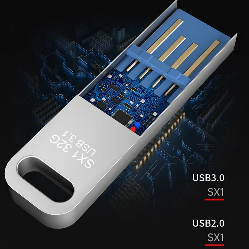 Metal USB Adapter Flash Drive USB 3.0 128GB 256GB 512GB High Speed Metal Mini U Disk Pendrive 1TB 2TB Memory Stick 2026 New