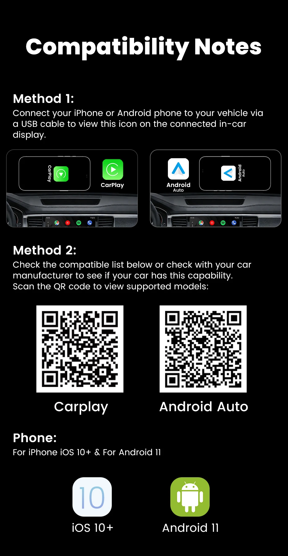 Toocki 2-in-1 Wireless CarPlay & Android Auto Adapter BT 5.3 WiFi 5G 2.4G Plug Play USB-C for iPhone Android Car with Wired CarP