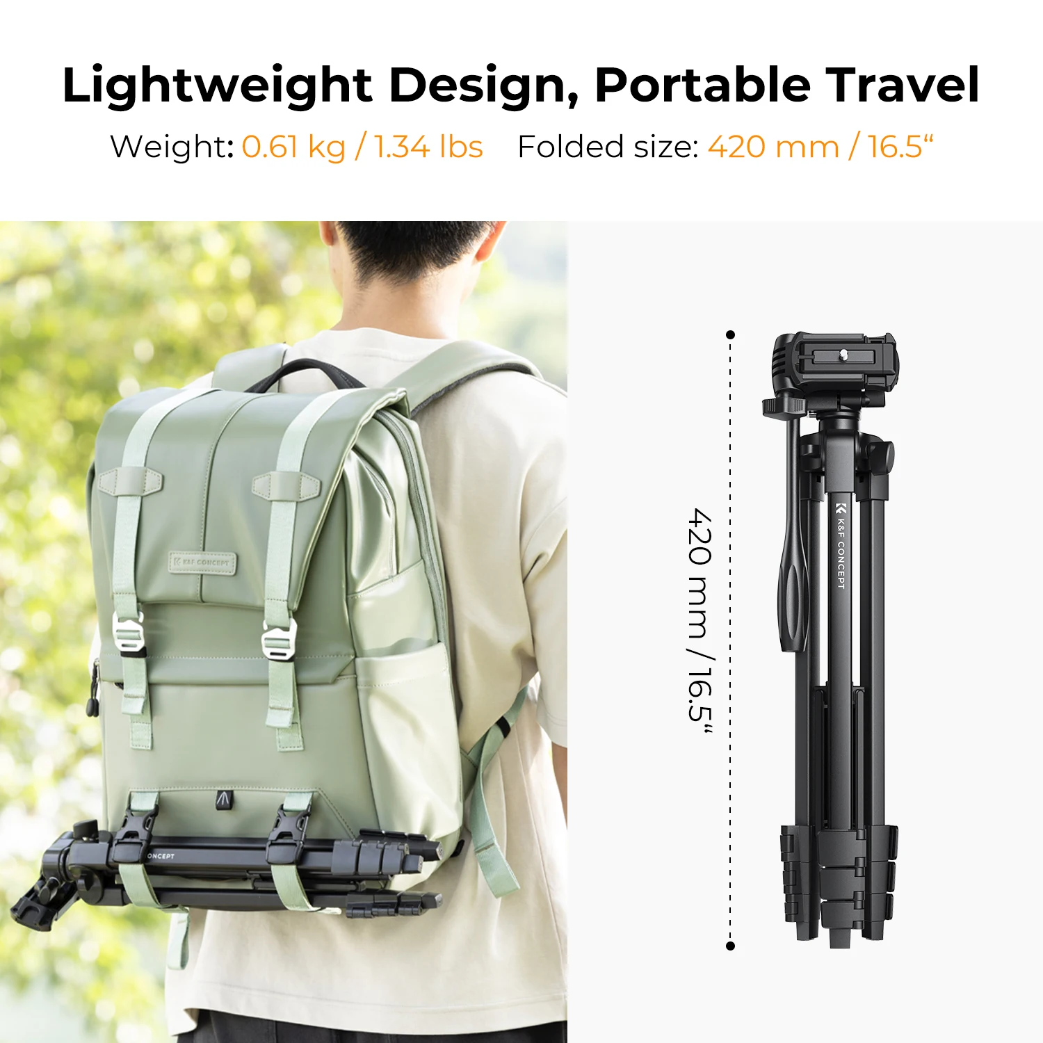 K&F CONCEPT 1.5 m Aluminum Camera Phone Tripod Stand 1.34 lbs Ultra Lightweight with Remote and Cellphone Holder B174A1 Tripods