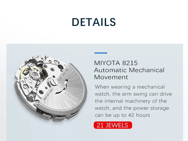 NORTH EDGE ANCHOR 42MM Men Mechanical Wristwatch Luxury Sapphire Glass MIYOTA 8215 Automatic Watches 10bar Waterproof Watch Men
