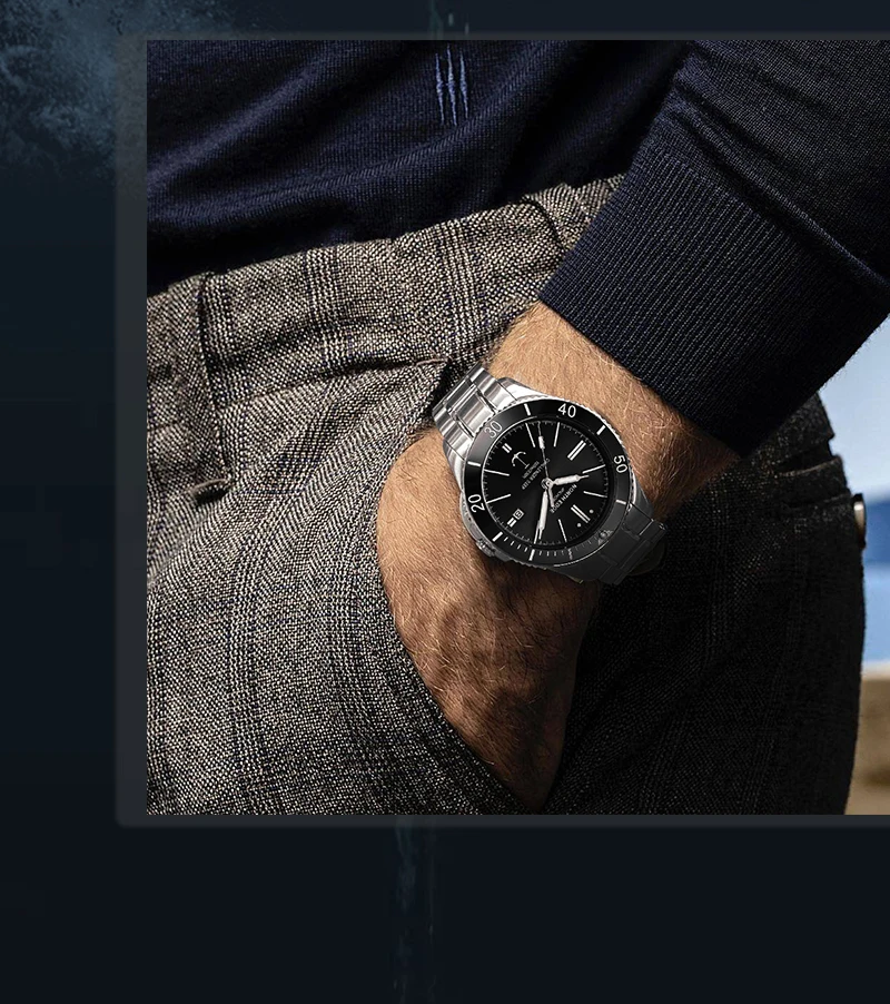 NORTH EDGE ANCHOR 42MM Men Mechanical Wristwatch Luxury Sapphire Glass MIYOTA 8215 Automatic Watches 10bar Waterproof Watch Men