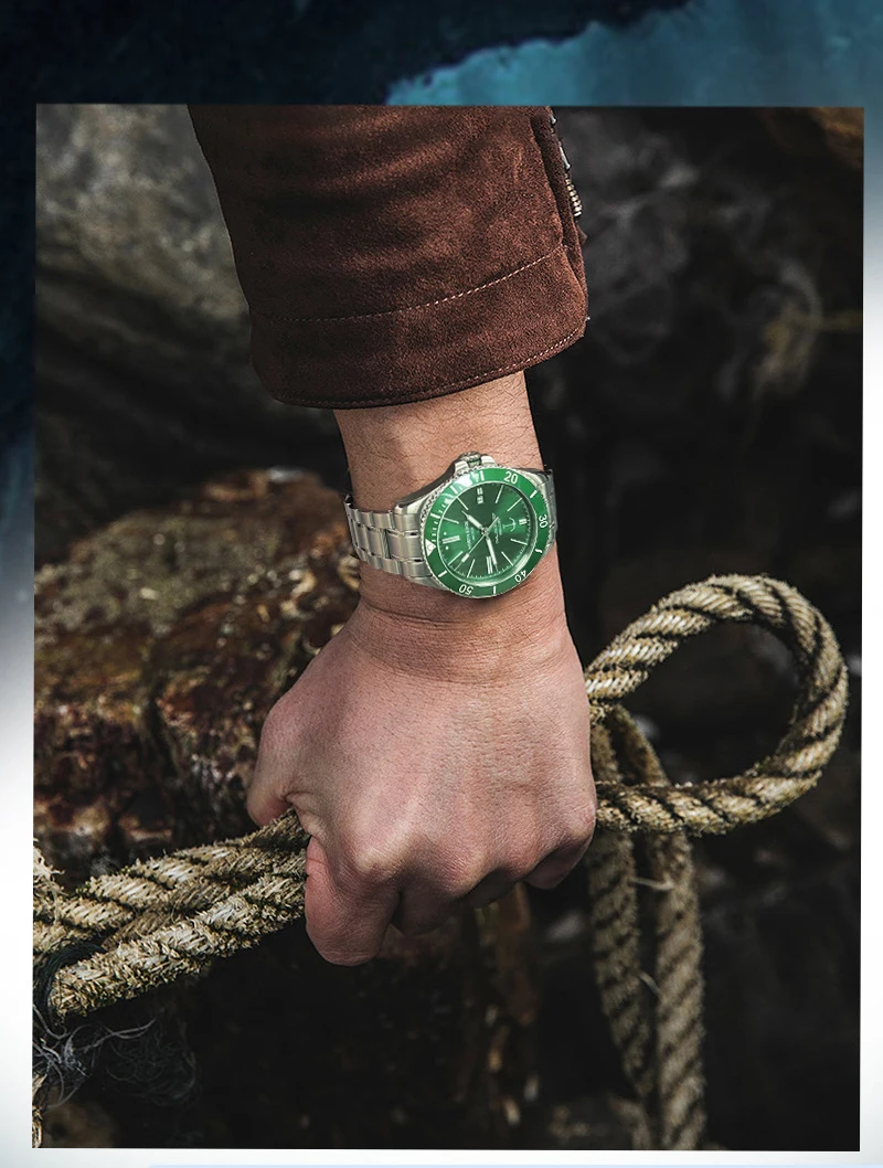 NORTH EDGE ANCHOR 42MM Men Mechanical Wristwatch Luxury Sapphire Glass MIYOTA 8215 Automatic Watches 10bar Waterproof Watch Men