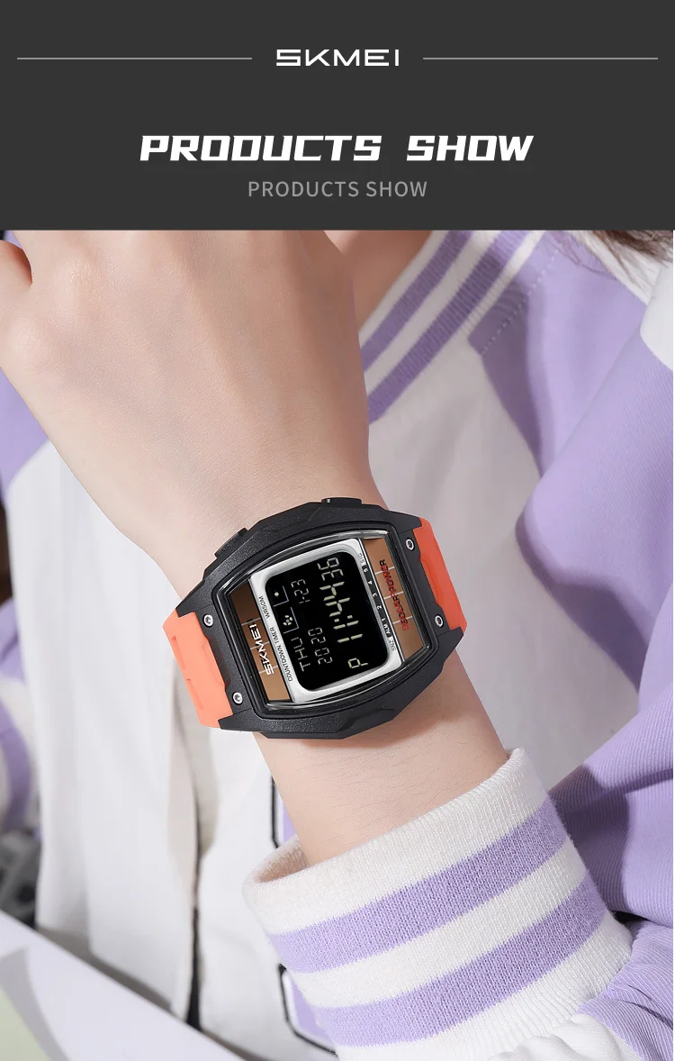 SKMEI 2750 Fashion Men Electronic Watch Solar Power Large Screen Luminous Calendar Multifunctional Outdoor Sport Watches for Man