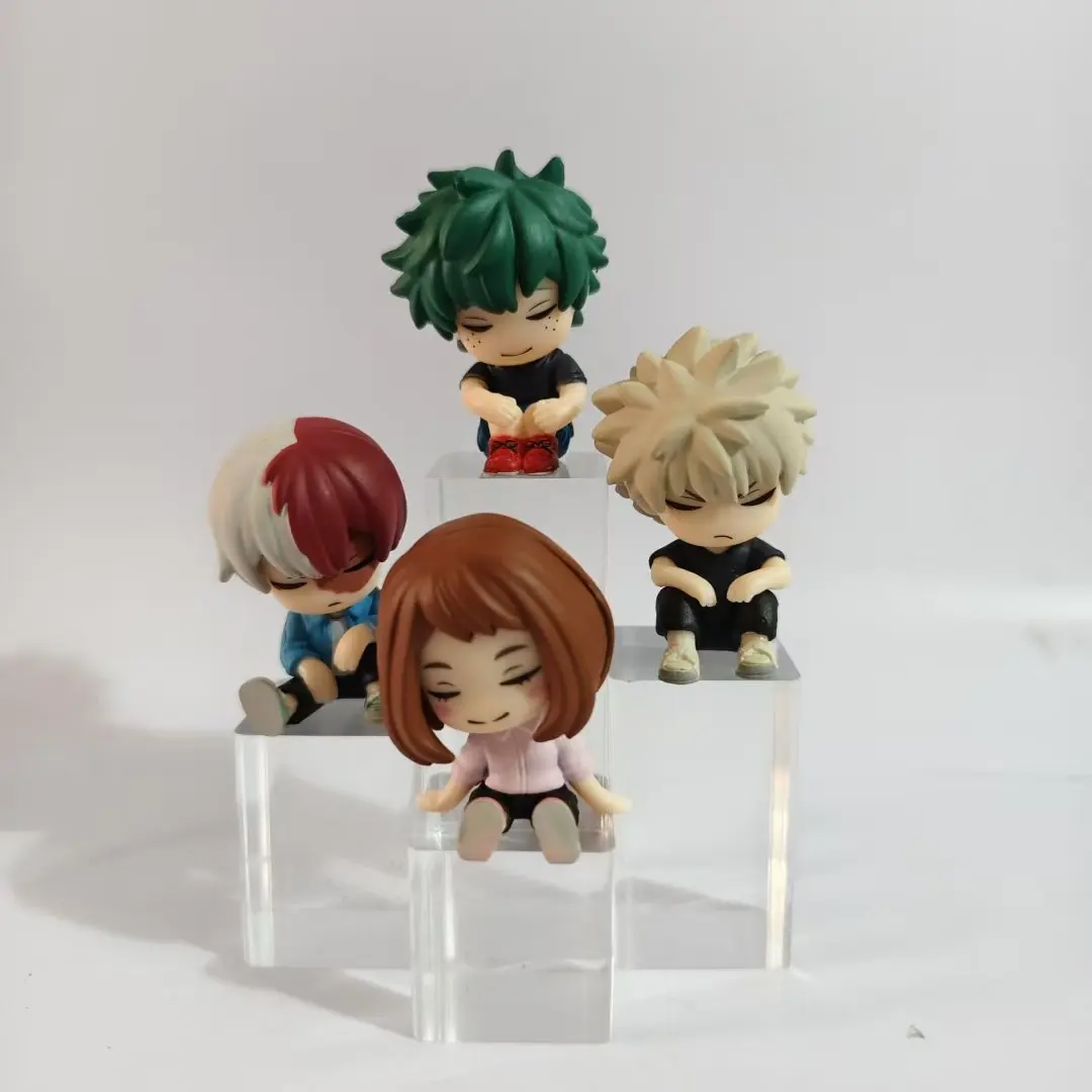 4pcs/set My Hero Academia Tokyo Revengers Cute Sleeping PVC Action Figure Toys