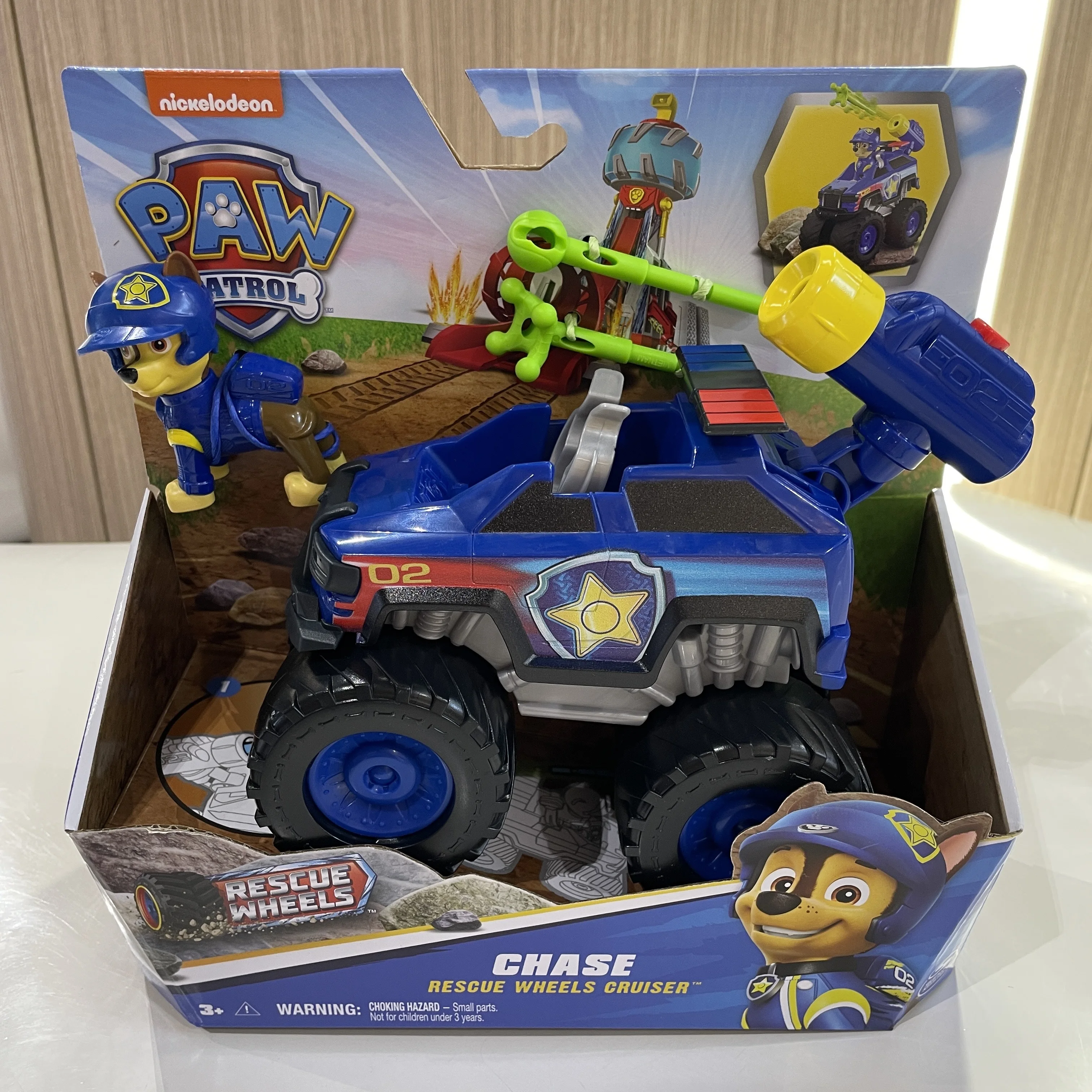 Original PAW Patrol Rescue Wheels Vehicle Toy with Collectible Action Figure Roxi Boomer Skye Chase Rocky Kids Toy Birthday Gift