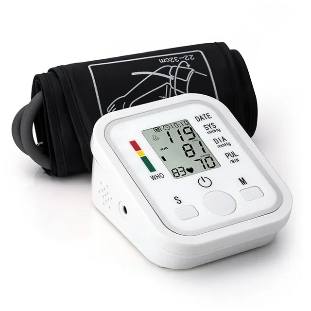 Spanish Voice Arm Automatic Blood Pressure Monitor BP Sphygmomanometer Pressure Meter Tonometer for Measuring Arterial Pressure