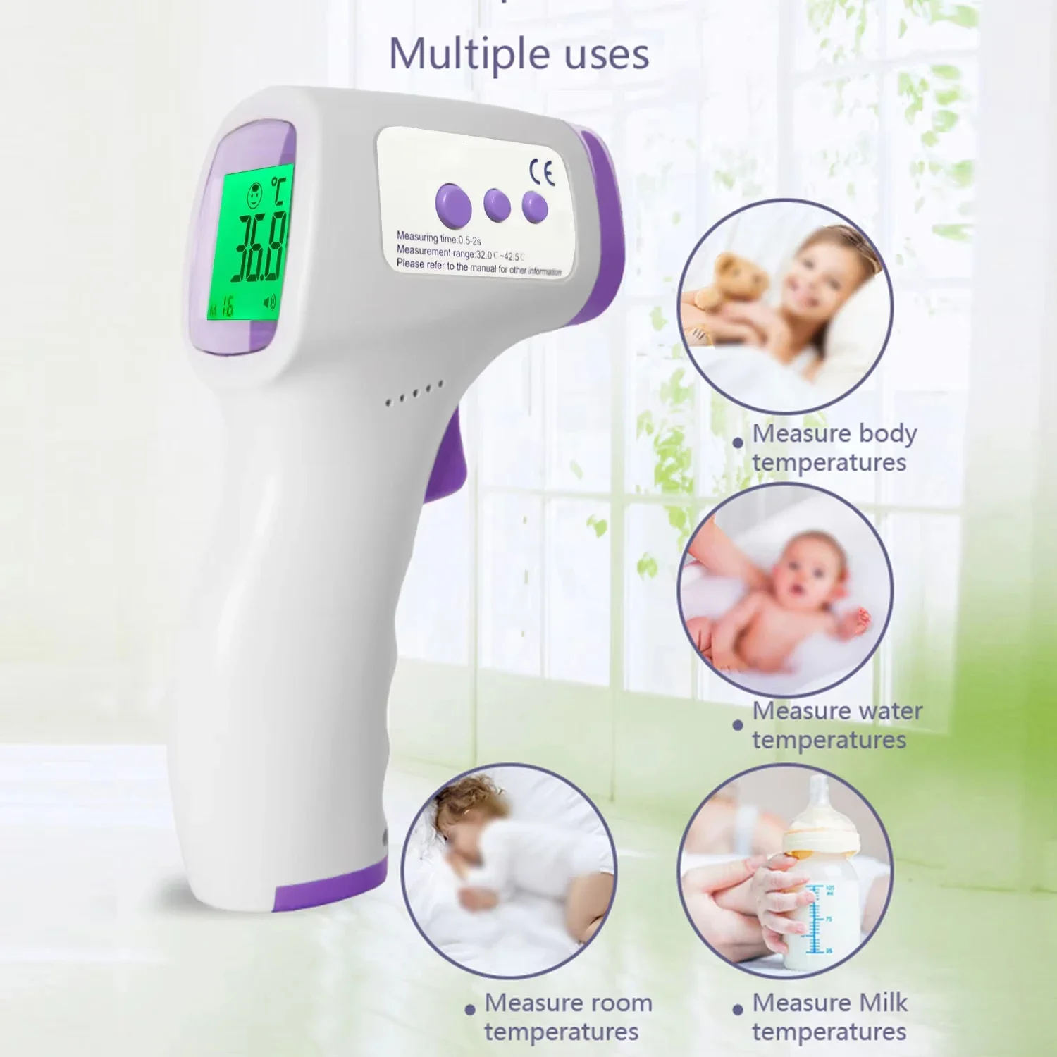Spanish Voice Arm Automatic Blood Pressure Monitor BP Sphygmomanometer Pressure Meter Tonometer for Measuring Arterial Pressure