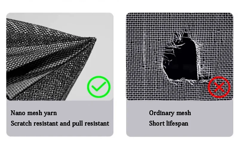 Black Side Opening Mosquito Proof Door Curtain, Magnetic Suction Design, Invisible Mosquito Proof, Self Installing Without Punch