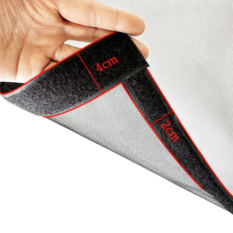 Black Side Opening Mosquito Proof Door Curtain, Magnetic Suction Design, Invisible Mosquito Proof, Self Installing Without Punch